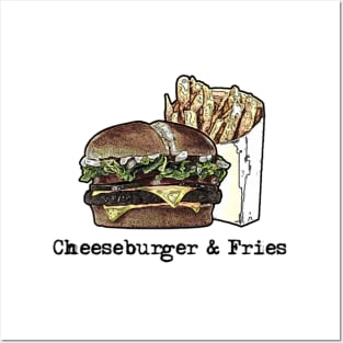 Cheeseburger & Fries Posters and Art